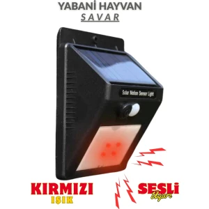 Domuz Kovucu Ayı Kovucu Işıklı Sesli Güneş Enerjili Sensörlü Solar Gece Gündüz Modlu Domuz Kovar Ayı Kovar
