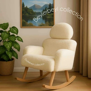 Sallanan Sandalye, Ayarlanabilir Başlıklı Sallanan, Tedy Kumaş , Tekli Koltuk, Berjer