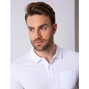 Pierre Cardin Erkek Beyaz Regular Fit Polo Yaka Basic Tişört 50204835-VR013