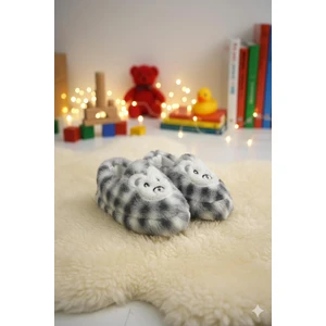 Dama Desenli Kaydırmaz Taban Kreş Ev Okul Ayakkabısı Bebek Çocuk Panduf Ev Botu