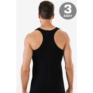 Erkek Pamuklu Sporcu Rambo Atlet Siyah 3'lü Paket