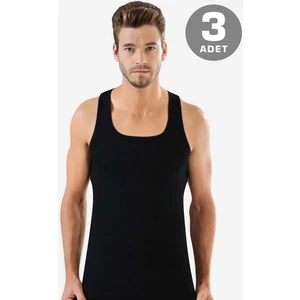 Arma Yıldız Erkek Siyah Ribana Atlet 3lü Set
