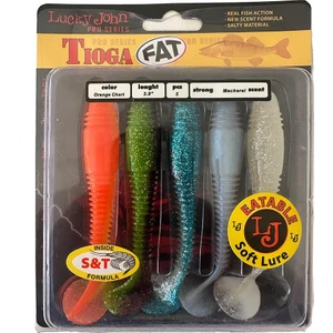 Lucky John Tioga Fat 3.9’ 9.91 cm 5 Adet Silikon Yem – Mix 5 Farklı Renk