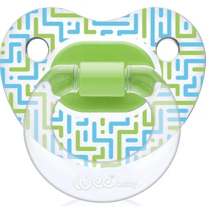 Wee Baby Şeffaf Desenli Damaklı Emzik No:3 Yeşil 18+ Ay