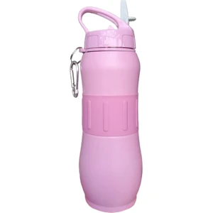 Bear Dear Pipetli 830 ml  Silikon Kemerli Çelik Matara