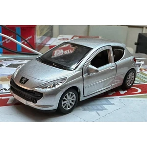 Oyuncak Metal Model Araba 1/36 Çek Bırak Peugeot 207 Gri