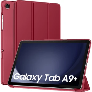 Samsung Galaxy Tab A9 Plus 11 Inç Kılıf Smart Uyku Modlu Standlı Şeffaf Kapaklı SM-X210 (Uyumlu)