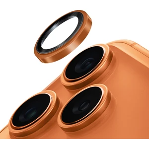 Iphone 17 Pro / Iphone 17 Pro Max Sapphire Lens Koruyucu Optix Prime Serisi Çelik Çerçeve Turuncu