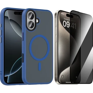 iPhone 17 Kılıf Mat Arka Yüzey Wireless Şarj Özellikli Zore Flet M-safe Kapak + Hayalet Cam Ekran Koruyucu