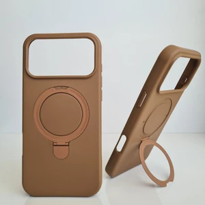 iPhone 17 Promax Magsafe ile Uyumlu Standlı Yumuşak Soft Mükemmel Manyetik Silikon Kılıf
