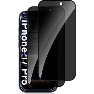 iPhone 17 Pro Hayalet Ekran Koruyucu Kırılmaz Cam Tam Kaplayan Temperli Privacy Glass