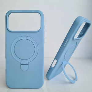 iPhone 17 Promax Magsafe ile Uyumlu Standlı Yumuşak Soft Mükemmel Manyetik Silikon Kılıf