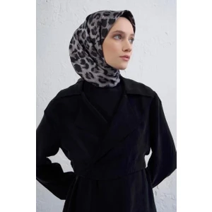 Armine Ipek Eşarp 2026 Kış - 9425-51 Siyah Füme Twill
