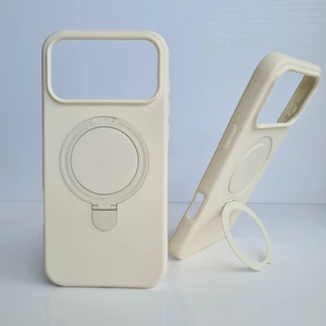 iPhone 17 Pro Magsafe ile Uyumlu Standlı Yumuşak Soft Mükemmel Manyetik Silikon Kılıf