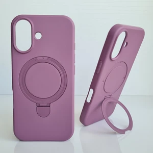 iPhone 17 Magsafe ile Uyumlu Standlı Yumuşak Soft Mükemmel Manyetik Silikon Kılıf