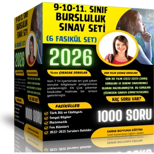 Enine Boyuna Eğitim 2026 9-10-11. Sınıf Bursluluk Sınav Seti (6 Fasikül Kitap)
