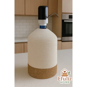 Jüt Hasır Görünümlü Damcana Kılıfı, Şık ve Doğal Su Sebili Örtüsü.