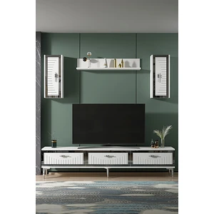 TVR1801BS- Tuna Tv Ünitesi 180CM Beyaz- Gümüş