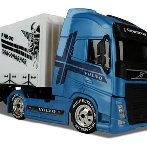 Scania, Volvo Model Oyuncak Tır – 46 cm Uzunluk, Hareketli Dorse, 12 Tekerlekli Konteyner Tır