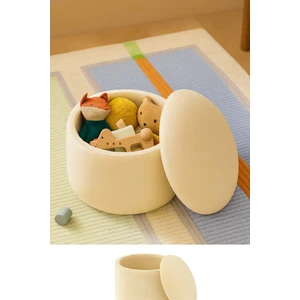 Krem Bej Puffy Baby Face Kumaş Mushroom Çocuk Aktivite Oyun Mantar Puf Tabure Bench Koltuk