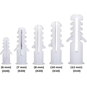 Plastik Dübel Karma Seti Paket 80 Adet