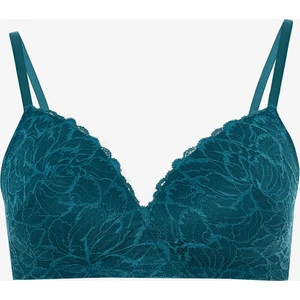 Petrol Yeşili Cosy Dantelli Balensiz Dolgusuz Sütyen
