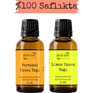 Portakal Yağı ve Limon Yağı - 10 ml 10 ml (%100 Seyreltilmemiş, Doğal)