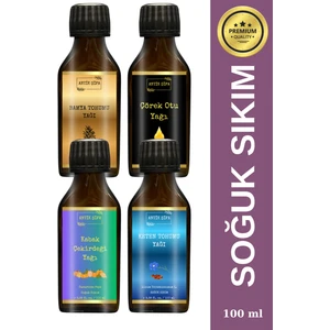 Bamya Tohumu Yağı, Kabak Çekirdeği Yağı, Çörek Otu Yağı, Keten Tohumu Yağı (4X100ML) - Soğuk Sıkım