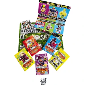 Brawl Stars 2025 Yeni Seri Kart( 5 Minik Kutu 30 Kart 30 Sticker 1 Adet Albüm) Oyun Kartları