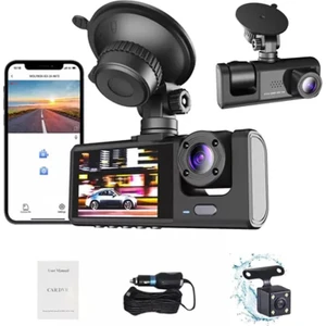Dvr Wifi Dash Cam Gece Görüşlü Çarpışma Algılama Video Oto Araç Kayıt Içi Kamera Araba Park Monitörü