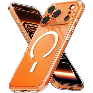 iPhone 17 Pro Max Kılıf Magsafe Wireless Kablosuz Şarj Destekli Sert Silikon Manyetik Şeffaf Kapak