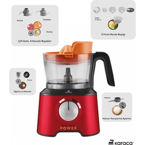 2500W Yüksek Güçlü Hamur Yoğurma, Kıyma, Blender Vb 11 Ürün Hepsi Bir Arada Mutfak Robotu + Mutfak Tartısı