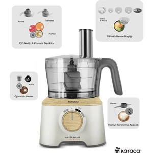 2500W Yüksek Güçlü Hamur Yoğurma, Kıyma, Blender Vb 11 Ürün Hepsi Bir Arada Mutfak Robotu + Mutfak Tartısı