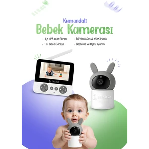 Bebek Kamerası Kumandalı Monitörlü Karşılıklı Konuşma Özellikli , Hatırlatıcılı Ip Bebek Kamerası