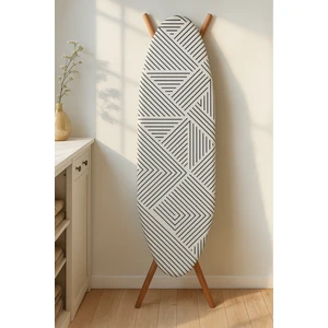 Ranforce Biyeli Çizgili Keçeli Isıya Dayanıklı Ütü Masası Kılıfı 142 x 55 cm