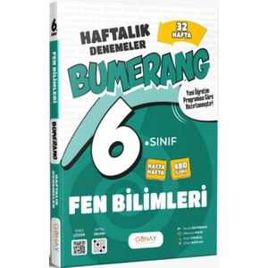6. Sınıf Fen Bilimleri Bumerang 32 Haftalık Denemeler Günay Yayınları