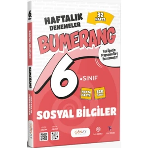 6. Sınıf Sosyal Bilgiler Bumerang 32 Haftalık Denemeler Günay Yayınları