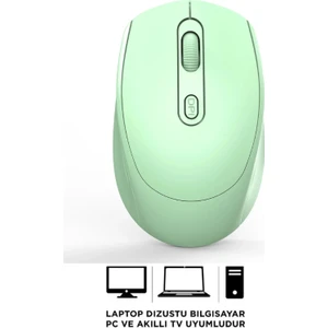 Kablosuz Mouse Zarif Tasarım Sessiz Click 2.4ghz Tüm Cihazlarla Uyumlu Optik Mouse