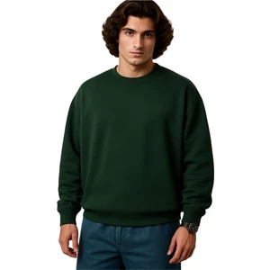 Erkek Büyük Beden 122 KILO-158 Kilo Arası Için Uygun Geniş Kalıp Bisiklet Yaka Pamuklu Selanik Kazak