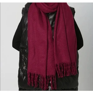 Ceeldu Ithal Premium Soft Buklet  Atkı Omuz Şalı -  Bordo