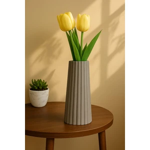 Beton Pampas Vazosu Çiçek Vazosu 19 cm