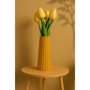 Beton Pampas Vazosu Çiçek Vazosu 19 cm