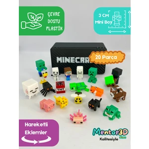 Міnecraft Oyuncak Mini Figür Seti 20 Parça + Deprem Düdüğü Hediyeli