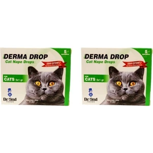 Gezeroğlu Petshop Dr.Sed Derma Kedi Parazit Koruma Damla 2 Kutu 5×1 gr Kedi İçin Etkili Koruma