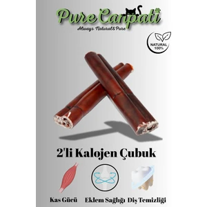 Purecanpati Doğal Kolajen Çiğneme Çubukları | 2’li Paket | Orta ve Büyük Irk Köpekler İçin Sağlıklı Atıştırmalık
