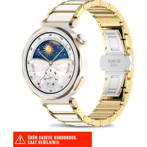 Huawei Watch Gt6 41MM / Gt5 41MM / Gt5 Pro 42MM / Gt4 41MM Uyumlu Paslanmaz Çelik Baklalı Metal Kordon 18MM