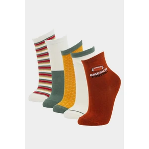 Erkek Çocuk 5'li Pamuklu Uzun Çorap F4719A8NS