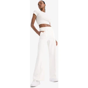 DeFactoFit Wide Leg Geniş Paça Çift Cepli Standart Boy Sporcu Pantolon