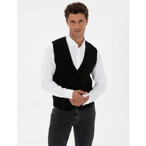 Pierre Cardin Erkek Siyah Triko Yelek 50317313-VR046