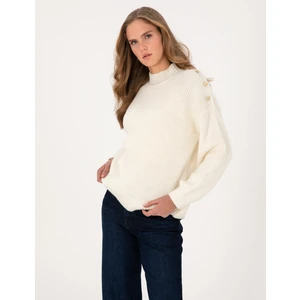 Pierre Cardin Kadın Ekru Comfort Fit Kazak 50316342-VR019